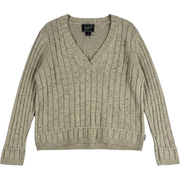 Woolrich Sweaters - Woolrich Y2K Era Womens Ribbed Knit Sweater Minimalist Cabincore Wool Blend M